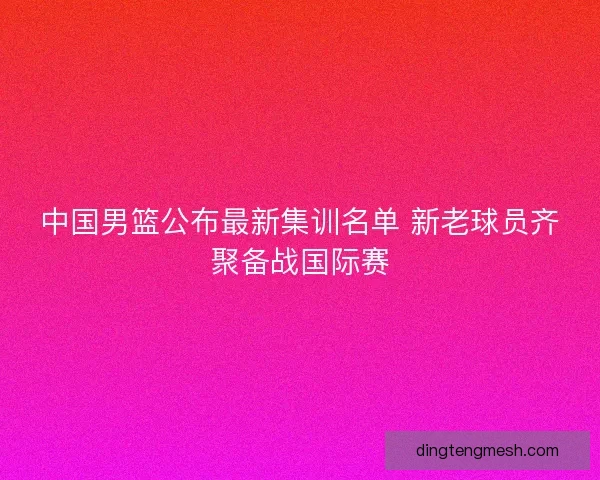 中国男篮公布最新集训名单 新老球员齐聚备战国际赛